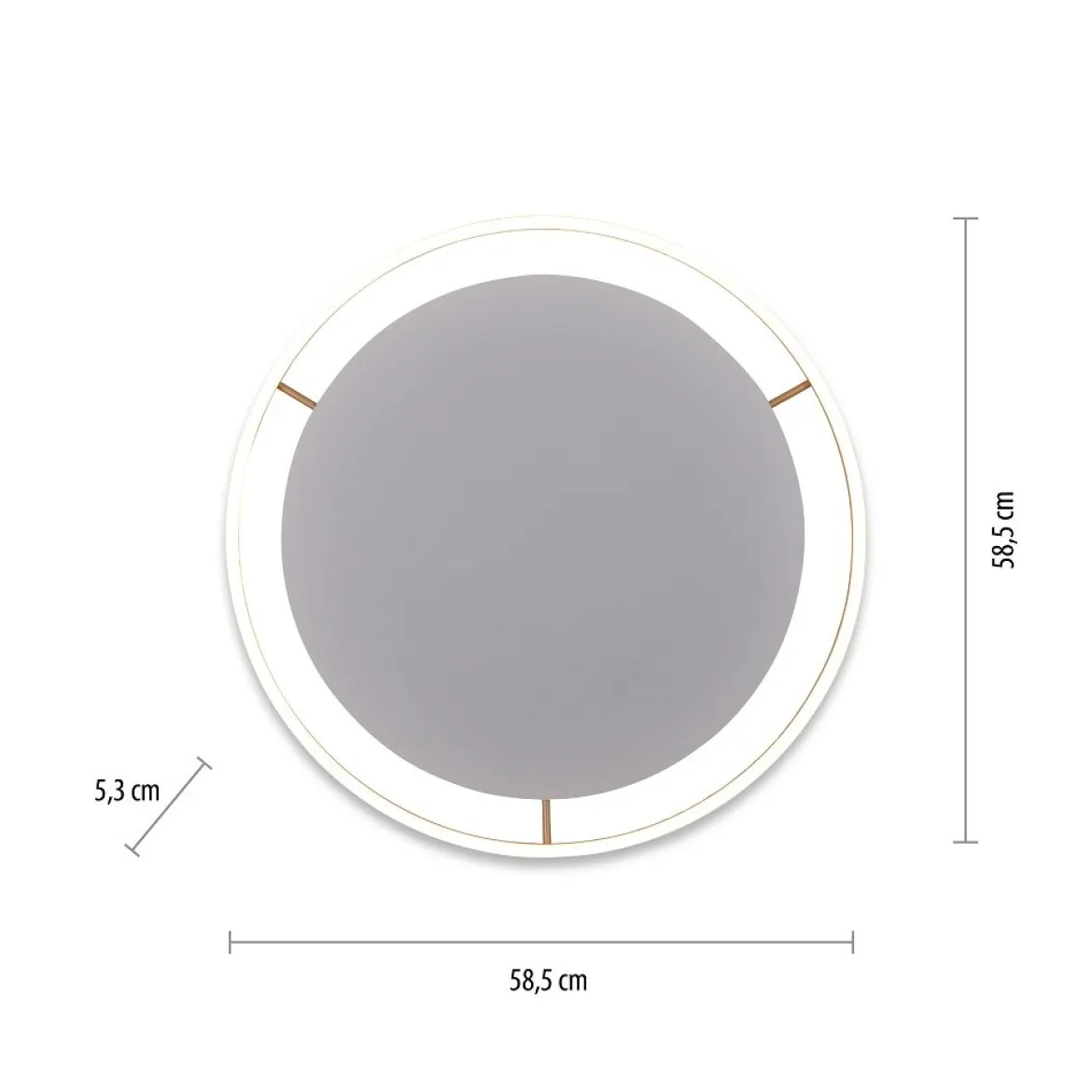 Leuchten Direkt 15392-60 RITUS LED Deckenleuchte Messing Matt rund 60cm