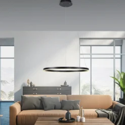 Leuchten Direkt 15394-13 RITUS LED Pendelleuchte Anthrazit rund 60cm dimmbar