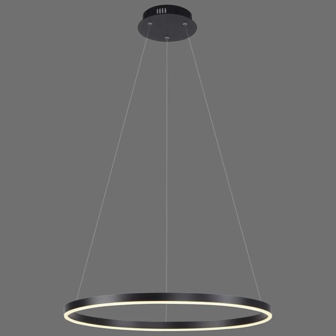 Leuchten Direkt 15394-13 RITUS LED Pendelleuchte Anthrazit rund 60cm dimmbar