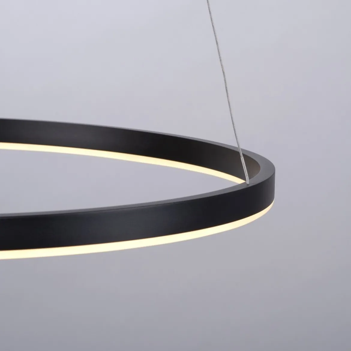 Leuchten Direkt 15394-13 RITUS LED Pendelleuchte Anthrazit rund 60cm dimmbar