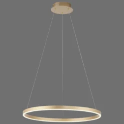 Leuchten Direkt 15394-60 RITUS LED Pendelleuchte Messing Matt rund 60cm dimmbar