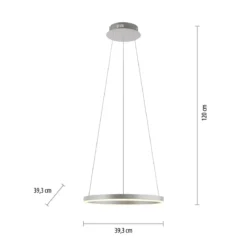 Leuchten Direkt 15393-95 RITUS LED Pendelleuchte Aluminium rund 40cm dimmbar