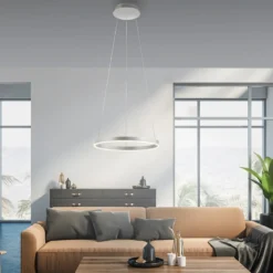 Leuchten Direkt 15393-95 RITUS LED Pendelleuchte Aluminium rund 40cm dimmbar
