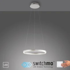 Leuchten Direkt 15393-95 RITUS LED Pendelleuchte Aluminium rund 40cm dimmbar