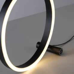 Leuchten Direkt 15390-13 RITUS LED Tischleuchte Anthrazit rund Touchdimmer