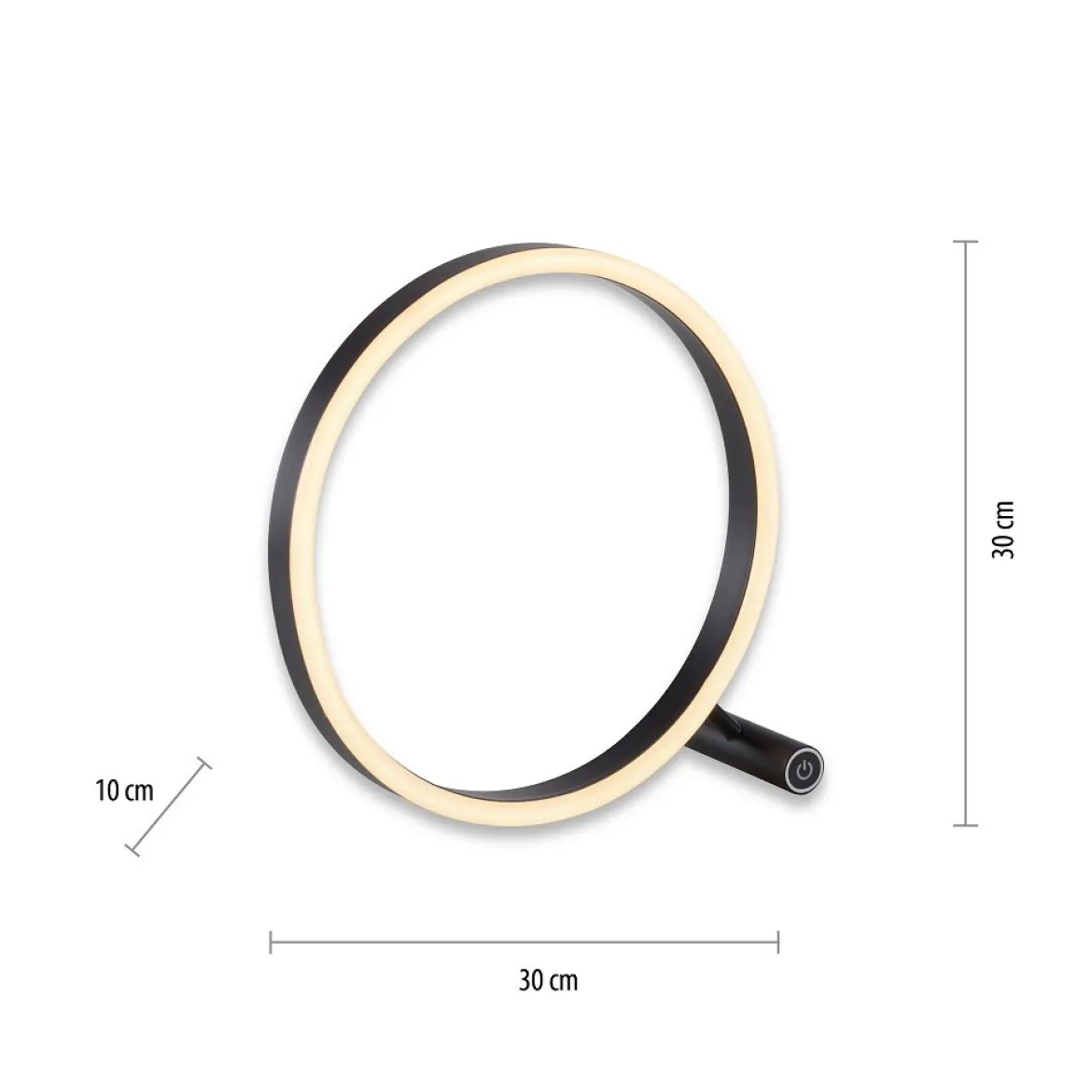 Leuchten Direkt 15390-13 RITUS LED Tischleuchte Anthrazit rund Touchdimmer