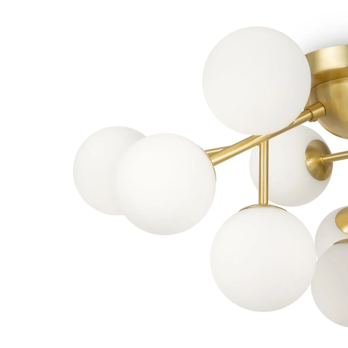 Maytoni Deckenleuchte Dallas 12-flammig gold mattweiss