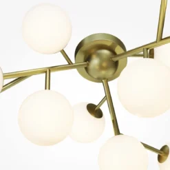 Maytoni Deckenleuchte Dallas 12-flammig gold mattweiss