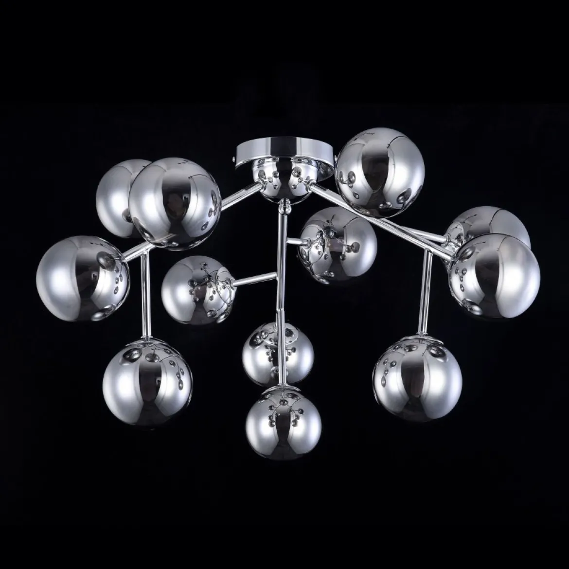 Maytoni Deckenleuchte Dallas 12-flammig rauchglas chrom
