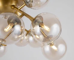 Maytoni Deckenleuchte Dallas 12-flammig goldfarben bernstein
