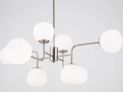 Maytoni Kronleuchter Erich 8-flammig nickel matt weiß
