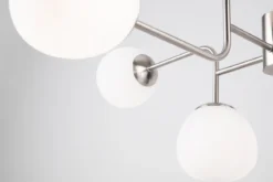 Maytoni Kronleuchter Erich 8-flammig nickel matt weiß