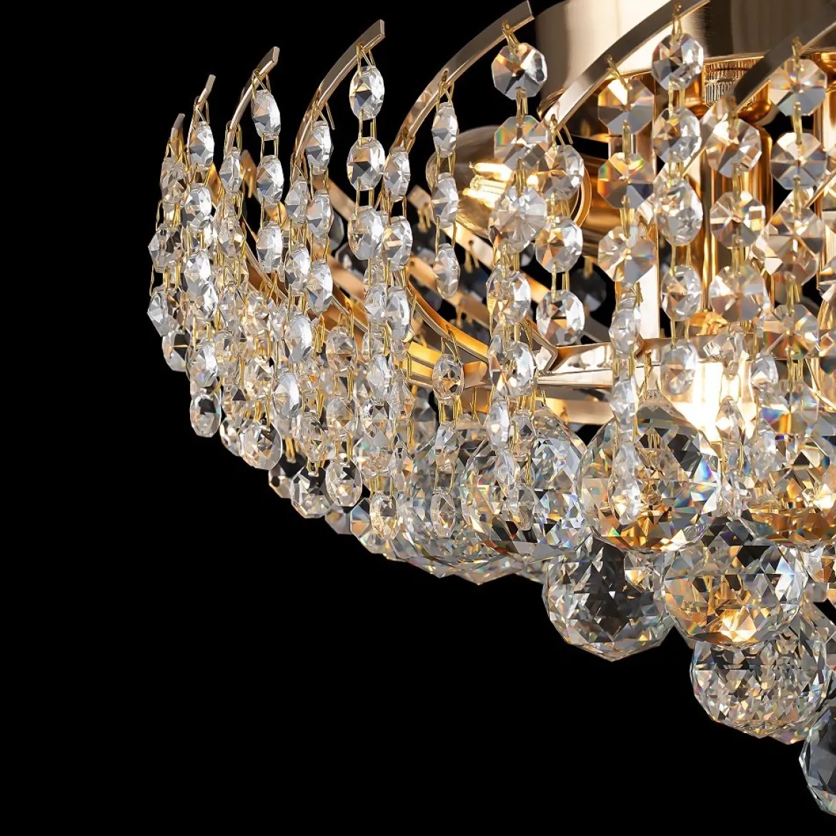 Maytoni Kronleuchter Karolina 6-flammig gold