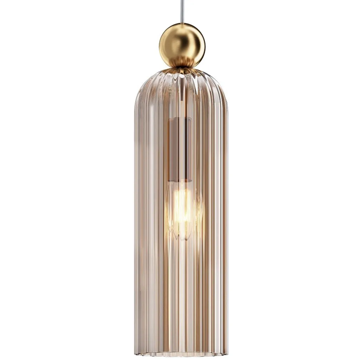 Maytoni Pendelleuchte Antic goldfarben cognac E14