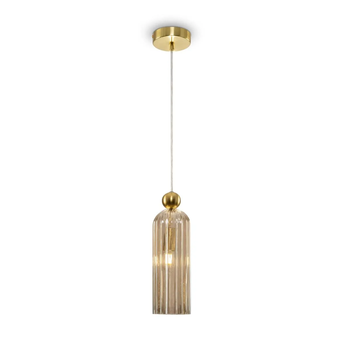 Maytoni Pendelleuchte Antic goldfarben cognac E14