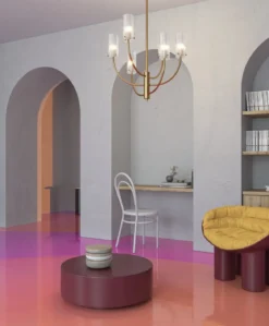 Maytoni Pendelleuchte Arco Classic 3-flammig messingfarben