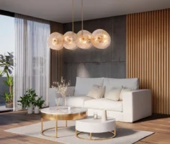 Maytoni Pendelleuchte Aster Modern 8-flammig goldfarben