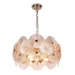 Maytoni Pendelleuchte Aster Modern 8-flammig goldfarben rund