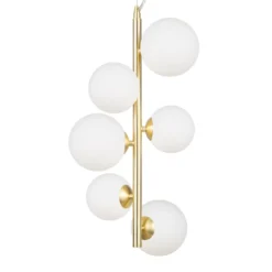Maytoni Pendelleuchte Dallas 6-flammig gold mattweiss