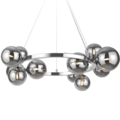 Maytoni Pendelleuchte Dallas 11-flammig chrom rauchglas