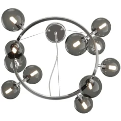 Maytoni Pendelleuchte Dallas 11-flammig chrom rauchglas