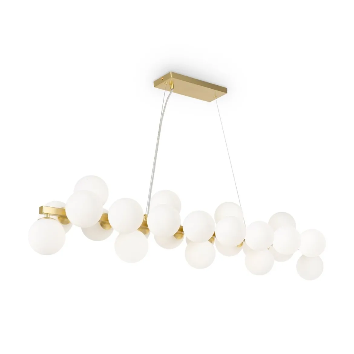 Maytoni Pendelleuchte Dallas 25-flammig gold mattweiss