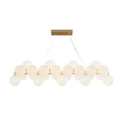 Maytoni Pendelleuchte Dallas 25-flammig gold mattweiss