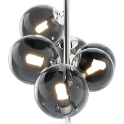 Maytoni Pendelleuchte Dallas 6-flammig chrom rauchglas