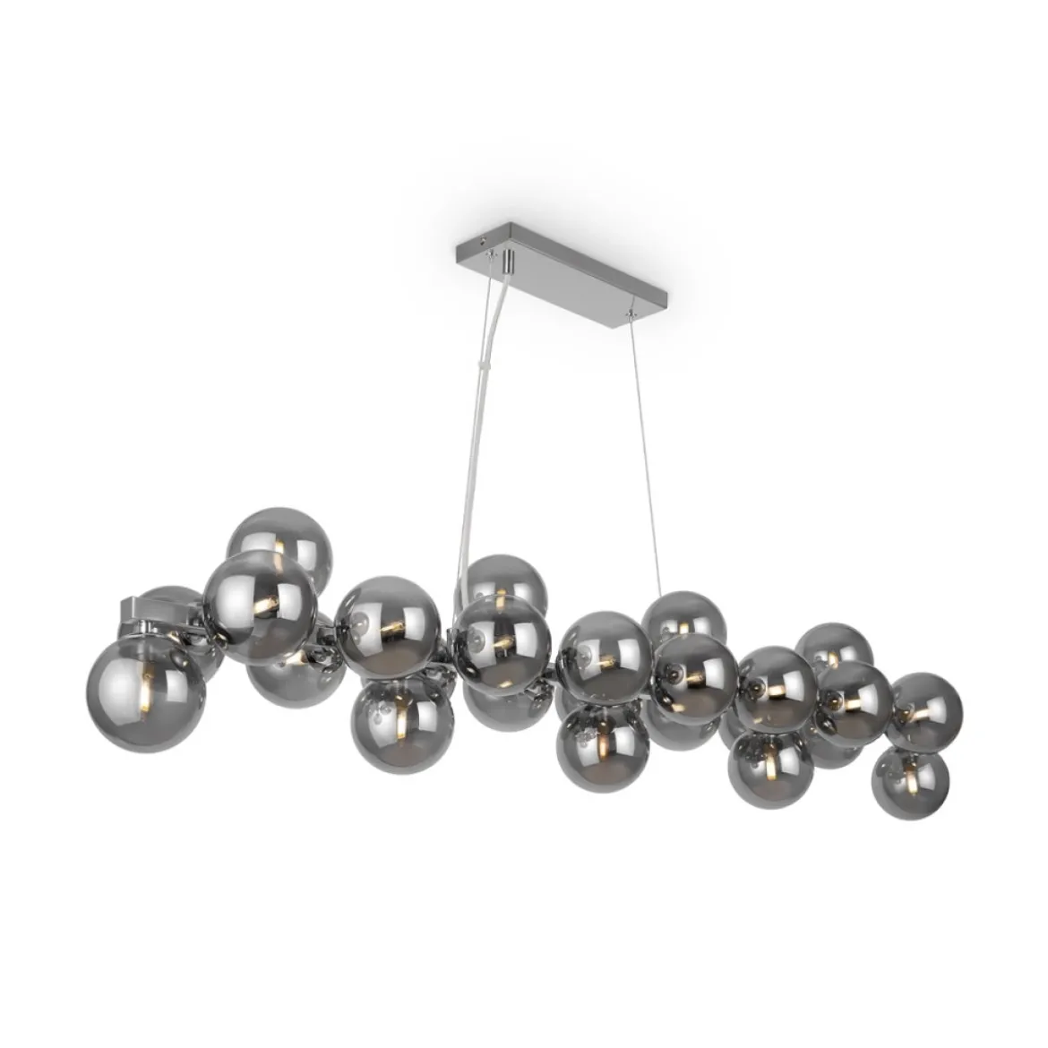 Maytoni Pendelleuchte Dallas 25-flammig chrom rauchglas