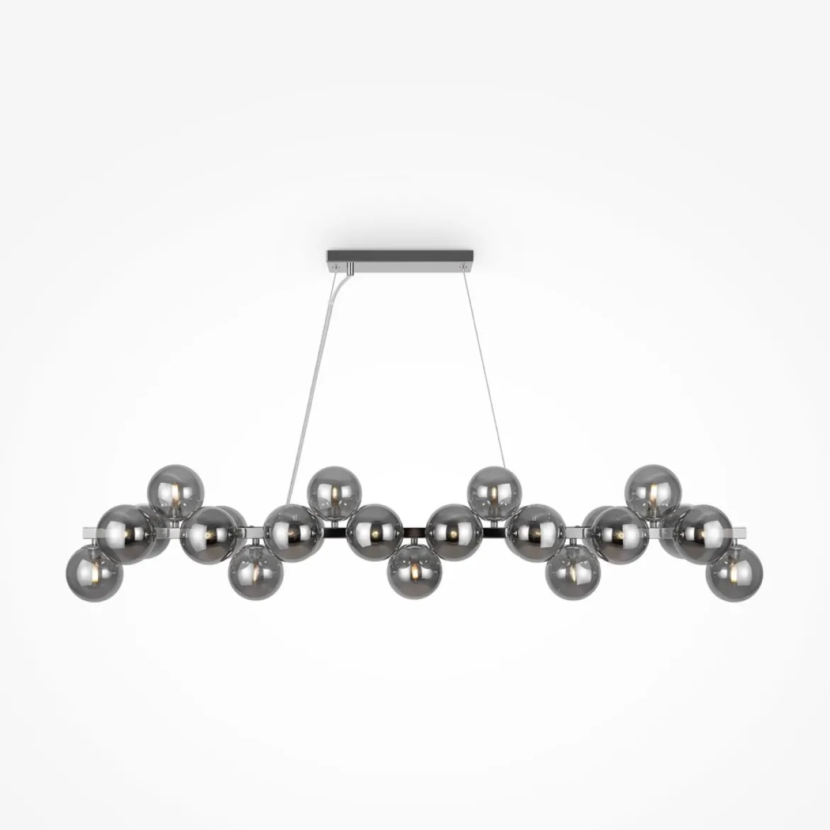 Maytoni Pendelleuchte Dallas 25-flammig chrom rauchglas