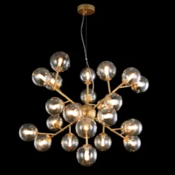 Maytoni Pendelleuchte Dallas 24-flammig goldfarben bernstein