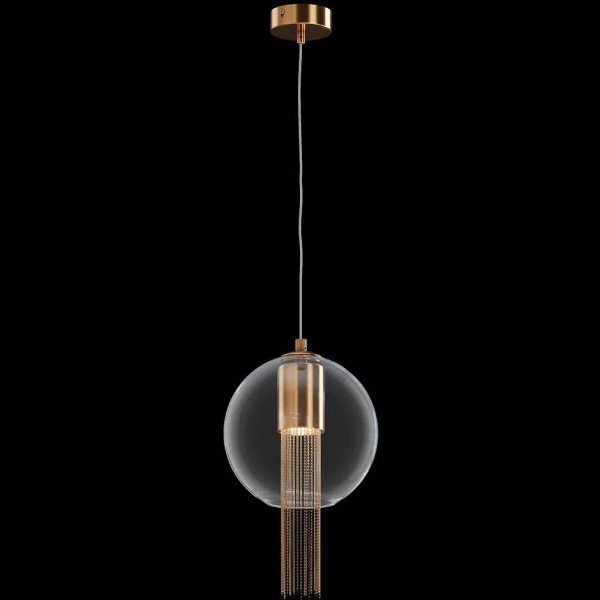 Maytoni Pendelleuchte Flusso bronze 3000K Kugel 20cm
