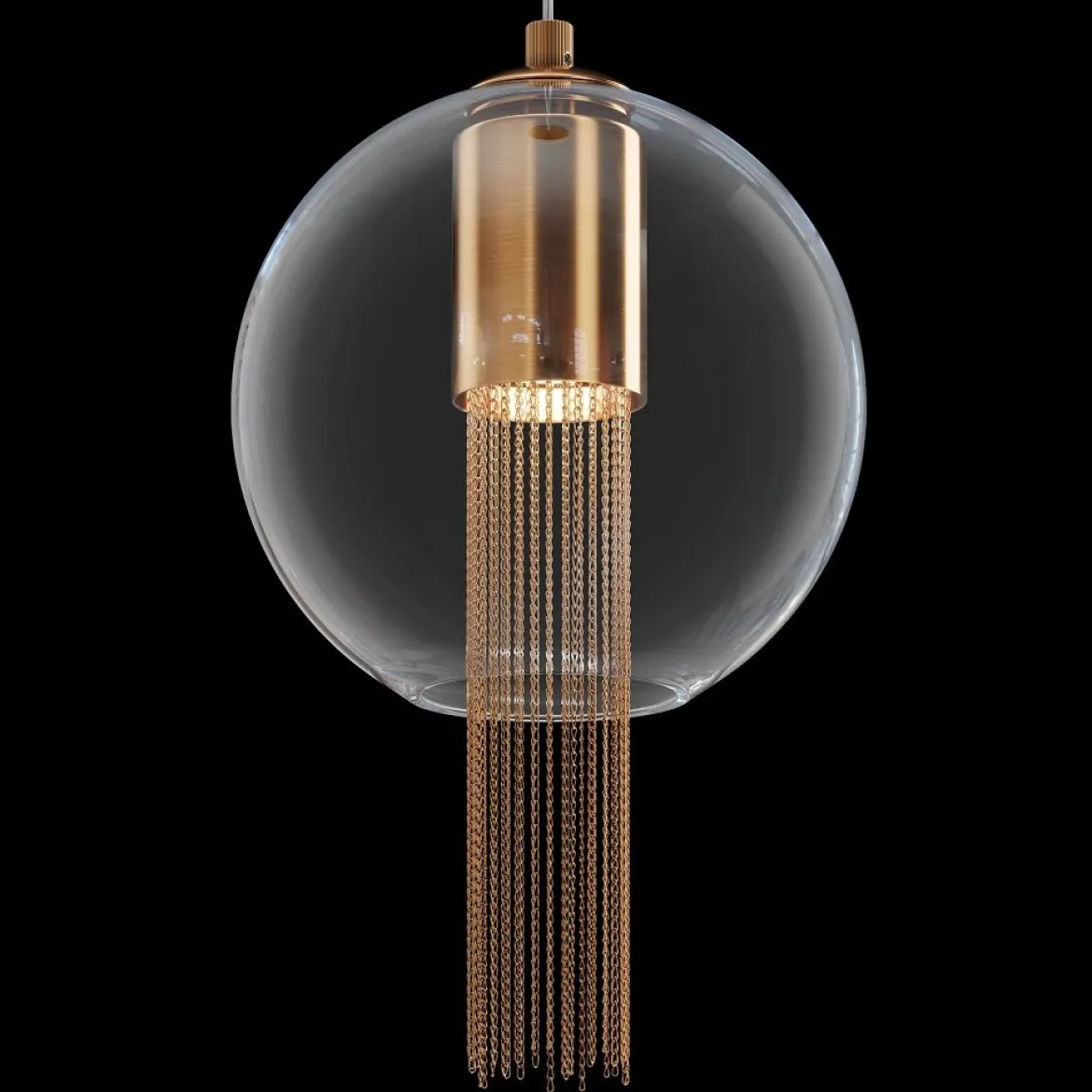 Maytoni Pendelleuchte Flusso bronze 3000K Kugel 20cm