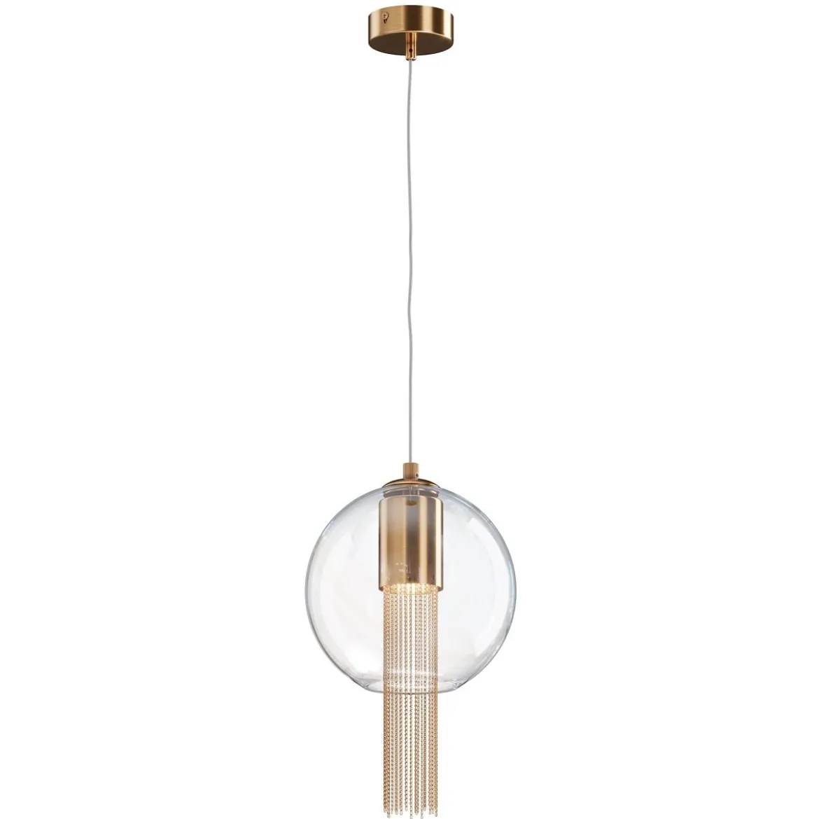 Maytoni Pendelleuchte Flusso bronze 3000K Kugel 20cm
