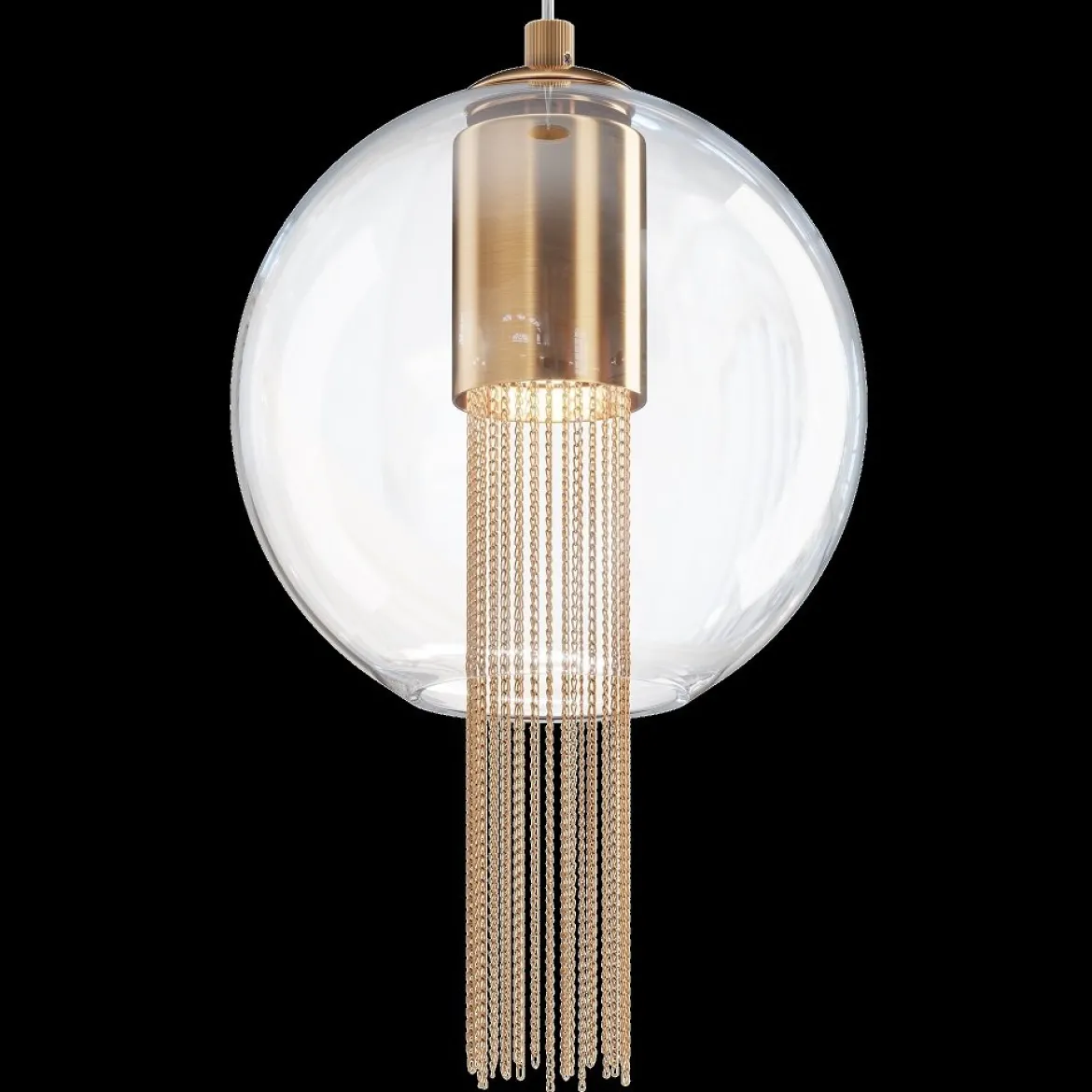 Maytoni Pendelleuchte Flusso bronze 3000K Kugel 20cm