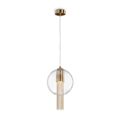 Maytoni Pendelleuchte Flusso bronze 3000K Kugel 20cm