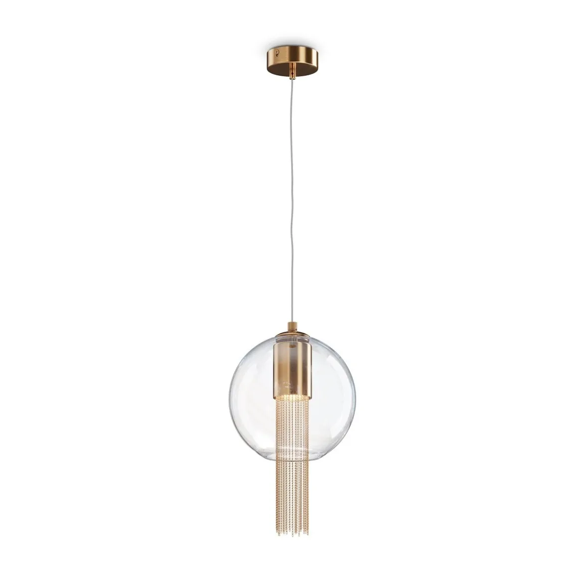 Maytoni Pendelleuchte Flusso bronze 3000K Kugel 20cm
