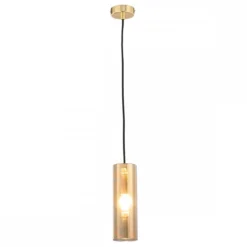 Maytoni Pendelleuchte Gioia 1-flammig E14 goldfarben Glas