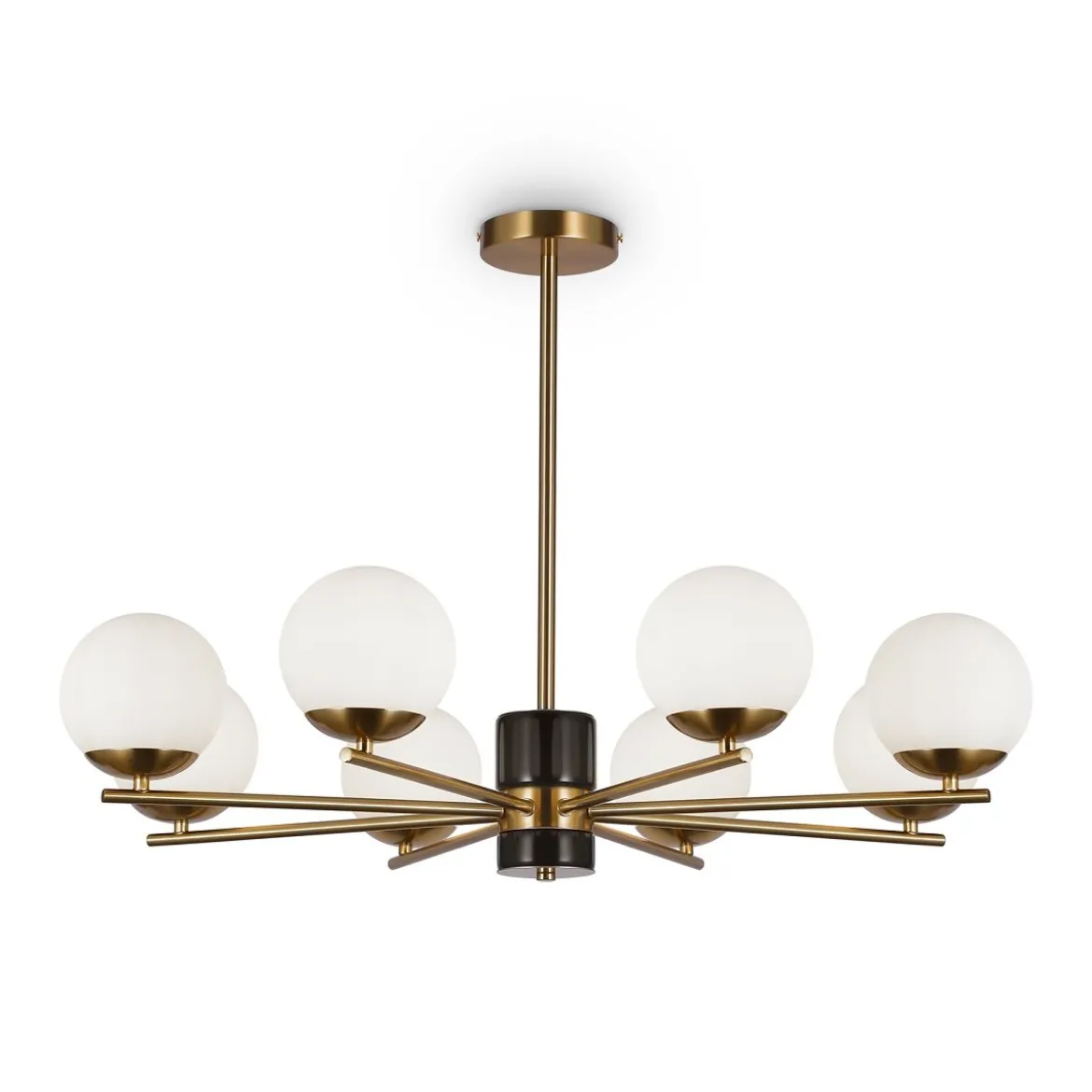 Maytoni Pendelleuchte Marble 8-flammig messing opal