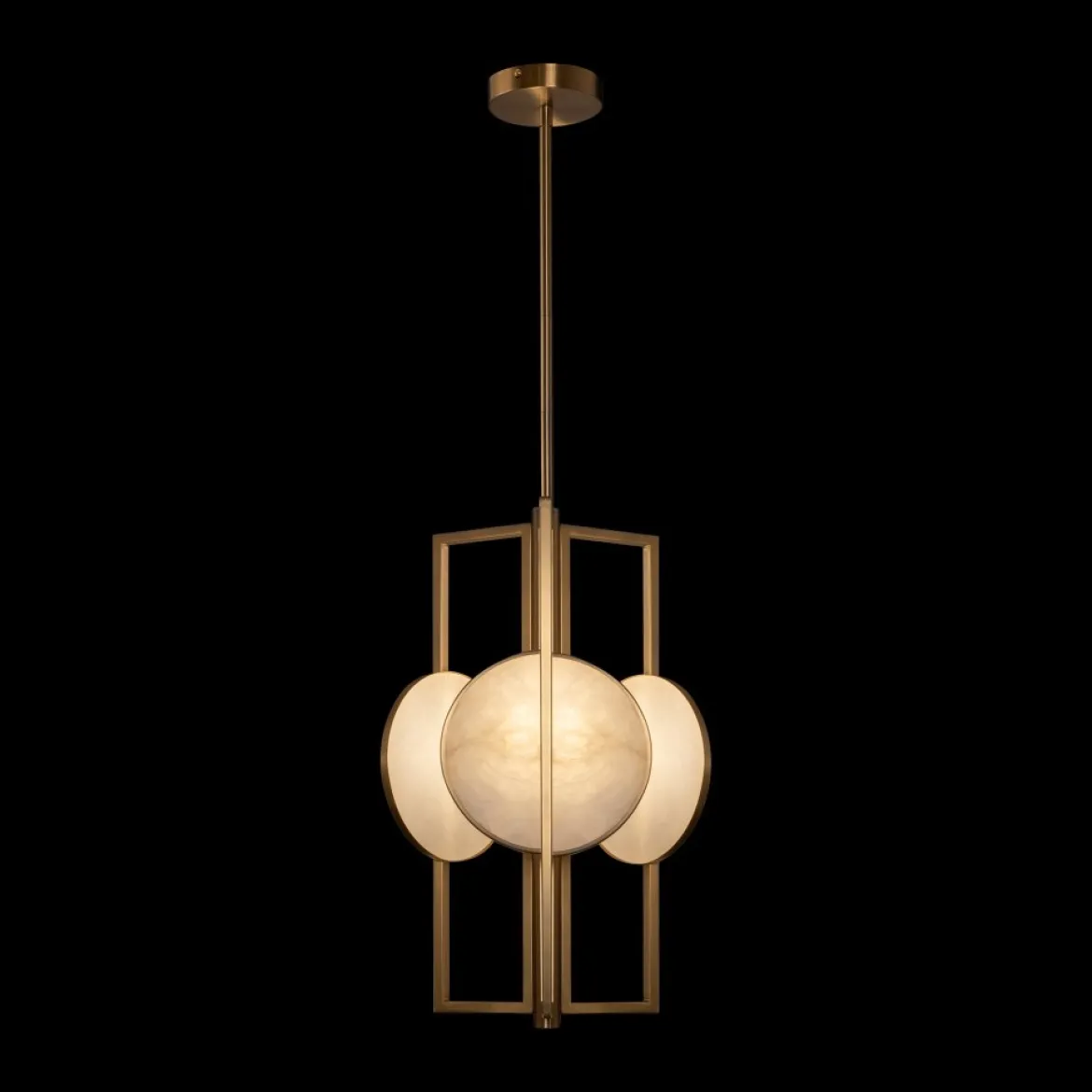 Maytoni Pendelleuchte Marmo gold 3-flammig