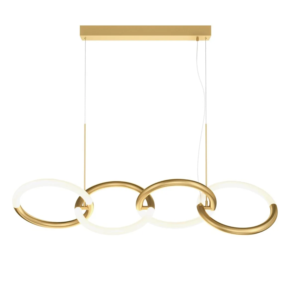 Maytoni Pendelleuchte Node gold 3000K 4 Ringe