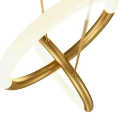 Maytoni Pendelleuchte Node 2 Ringe gold 3000K