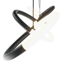 Maytoni Pendelleuchte Node schwarz 3000K 4 Ringe