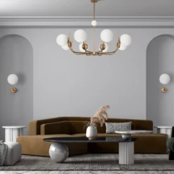 Maytoni Pendelleuchte Rendez-vous 8-flammig messing