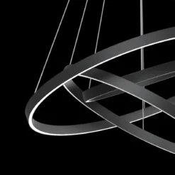 Maytoni Pendelleuchte Rim schwarz 3 Ringe