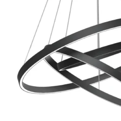 Maytoni Pendelleuchte Rim schwarz 3 Ringe