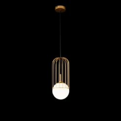 Maytoni Pendelleuchte Telford gold weiß 15cm