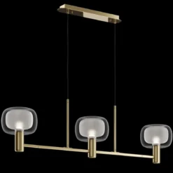 Maytoni Pendelleuchte Vision 3-flammig gold mit Glas