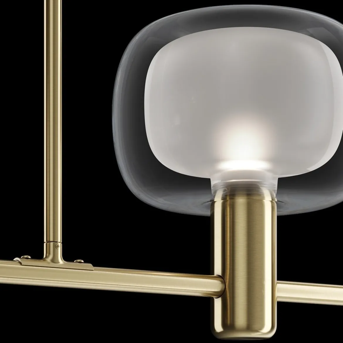 Maytoni Pendelleuchte Vision 3-flammig gold mit Glas