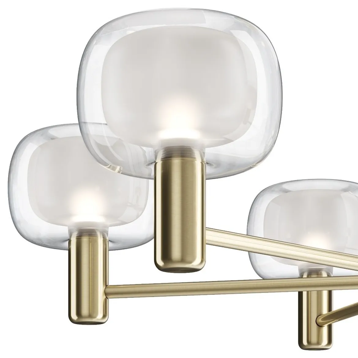 Maytoni Pendelleuchte Vision 6-flammig gold mit Glas
